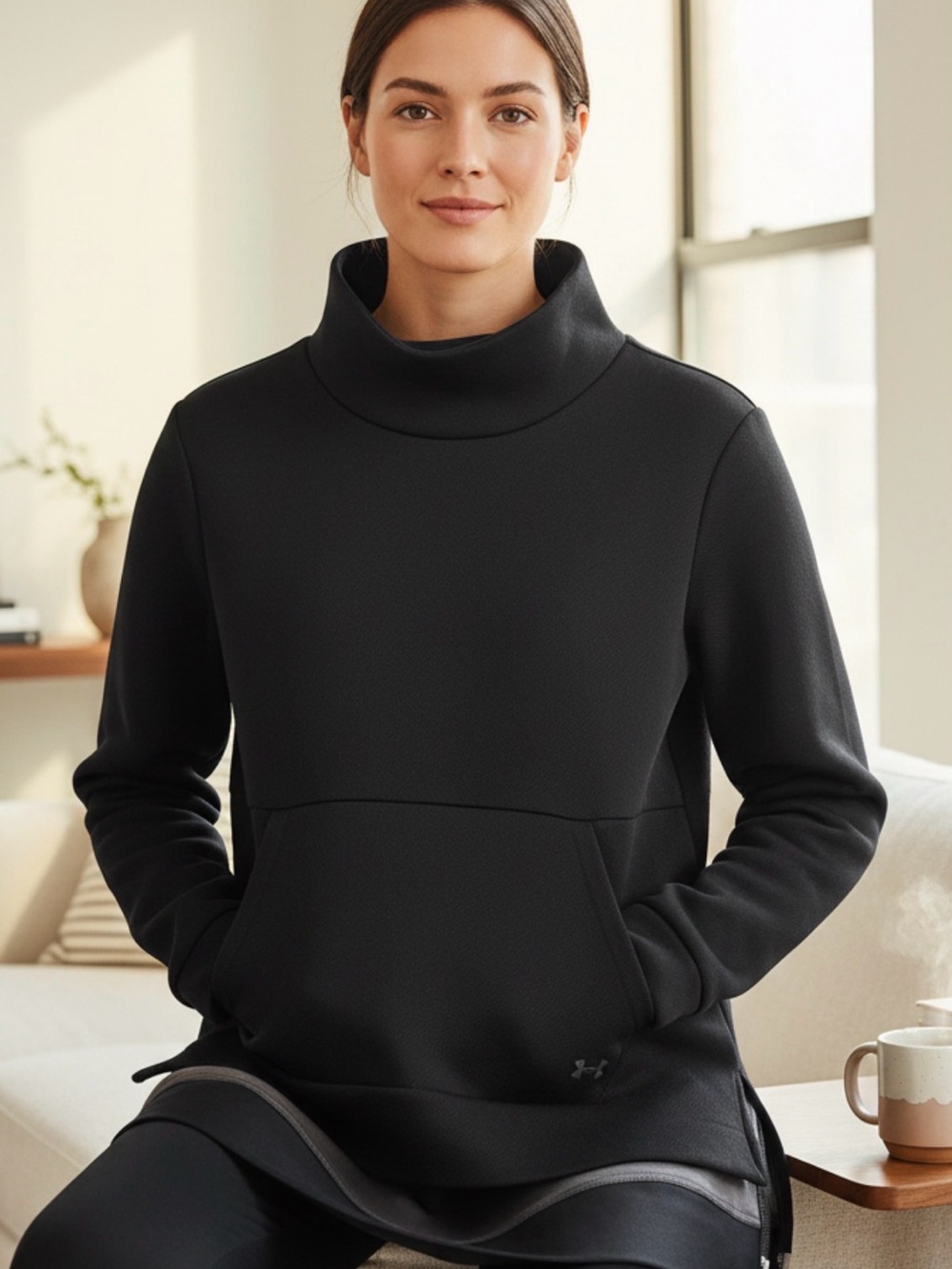 Under Armour Black Mock-Neck Pullover